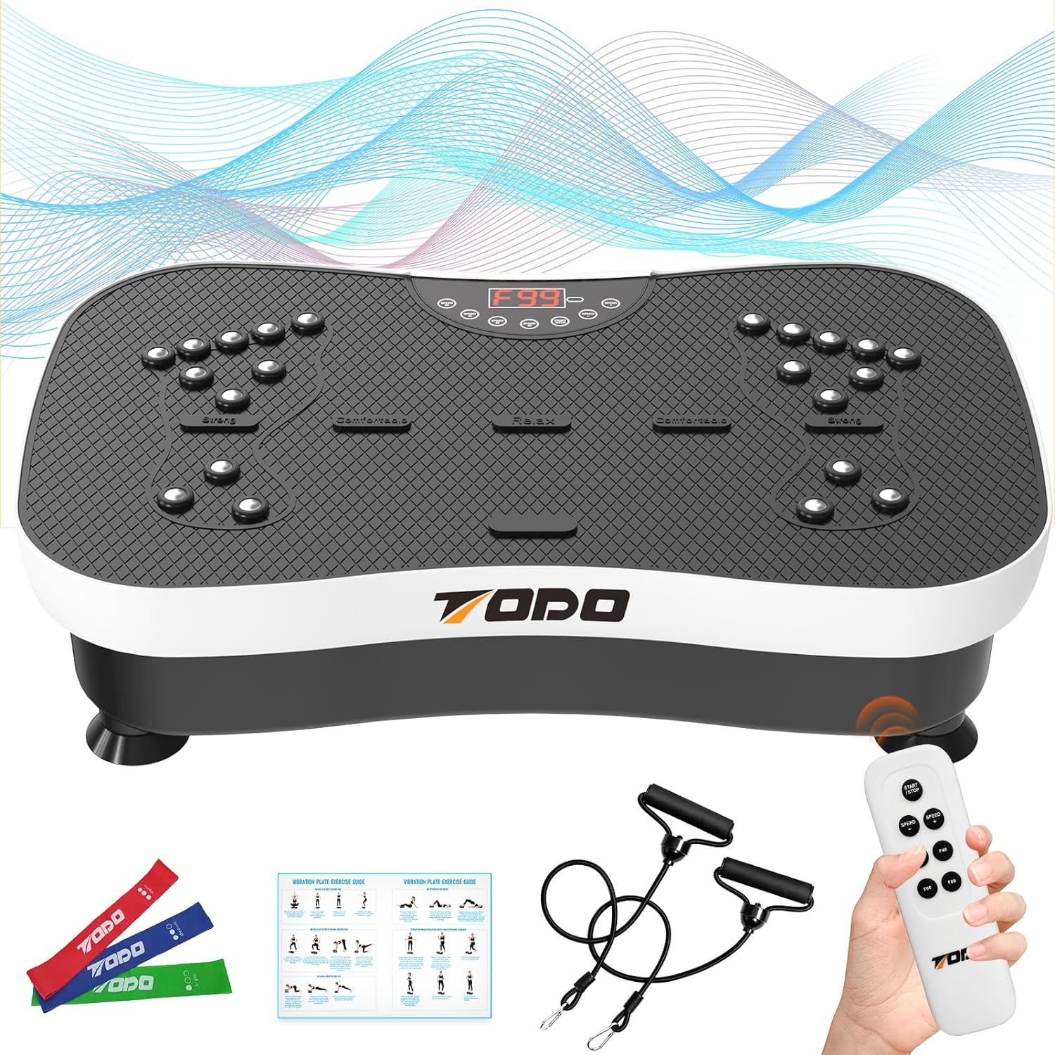 Vibration Plate Exercise Machine Whole Body Vibration Machine with Rem FitnessForge Vibration Plate Exercise Machine Whole Body Vibration Machine with Rem FitnessForge